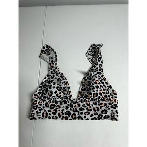 Hit Rewind Leopard Print Bikini Top Junior Size L(11/13) See Description Padded